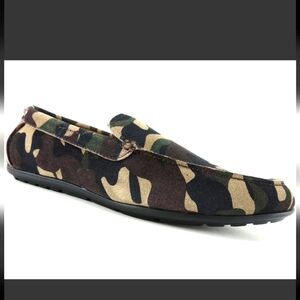 NWOT MEN'S ALFANI BROMLEY CAMO SUEDE DRIVER SZ 9M